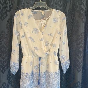 NWT Blue and white romper, tags still on, never worn!